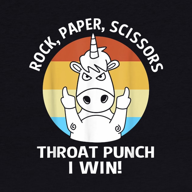 Rock Paper Scissors Throat Punch I Win by Distefano